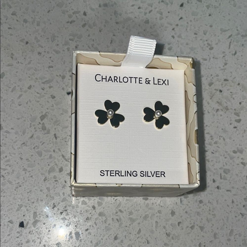 Charlotte & Lexi Sterling Silver Clover Earrings
